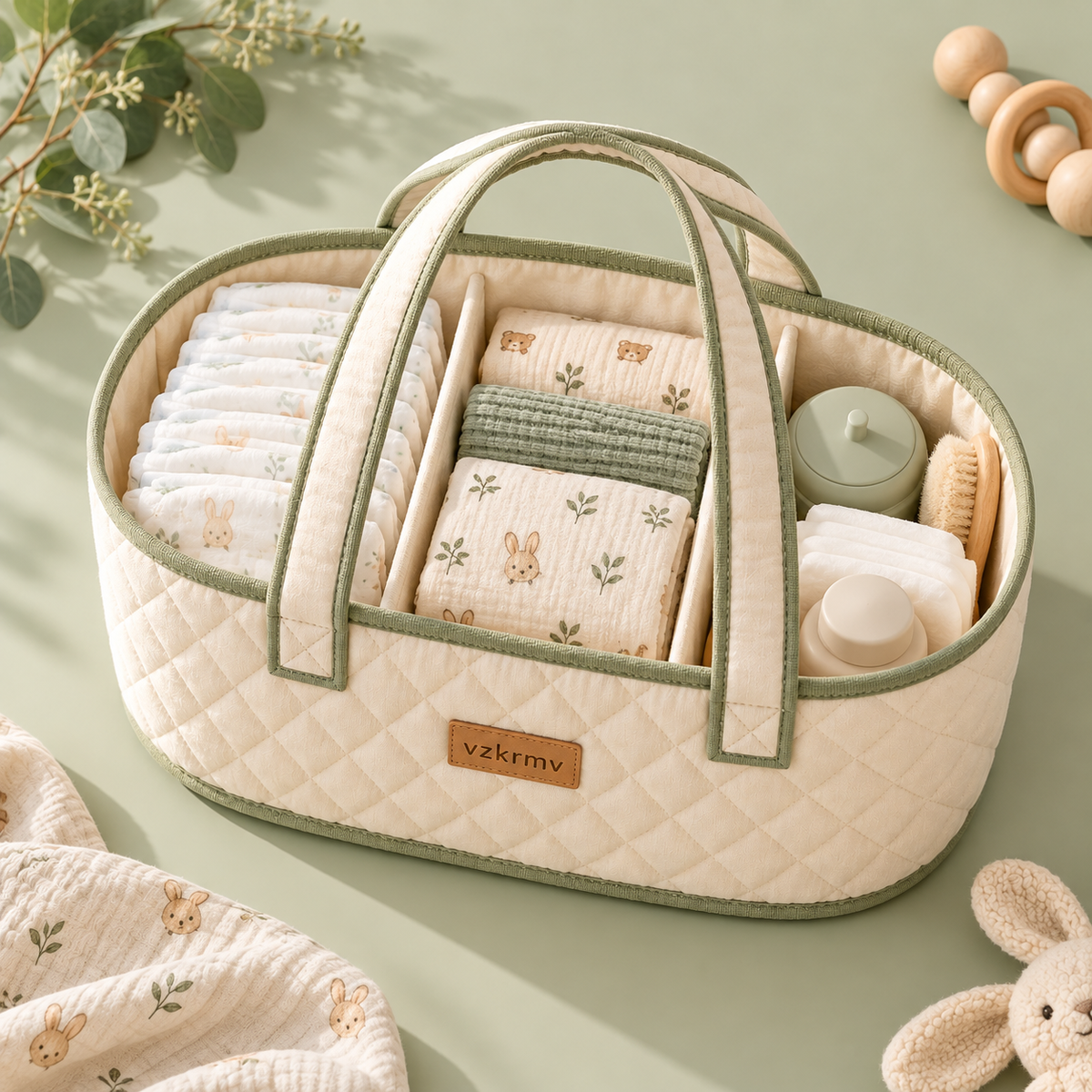 Cloud Pocket Diaper Caddy — alternate view