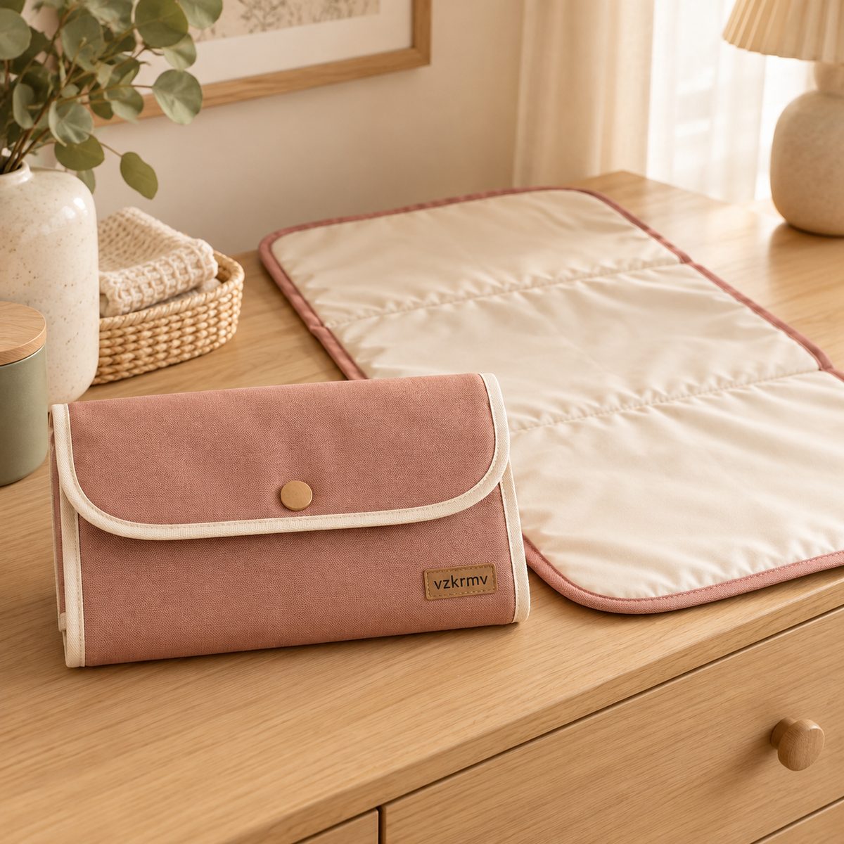 Petal Fold Changing Clutch — lifestyle