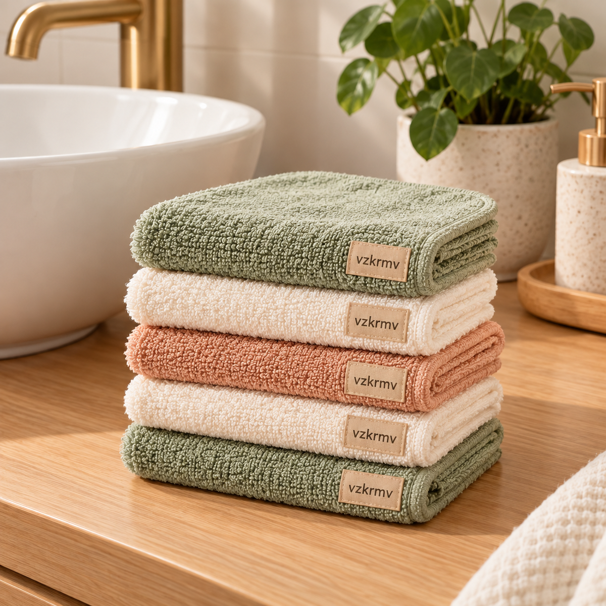 Little Leaf Washcloth Set — alternate view